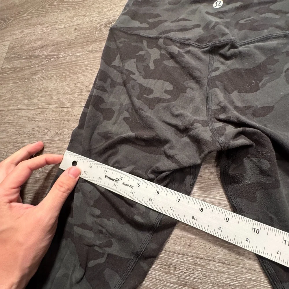 Lululemon Leggings Womens 8 Gray Camo Align HR Pant Active Gym Yoga LW5BSZS